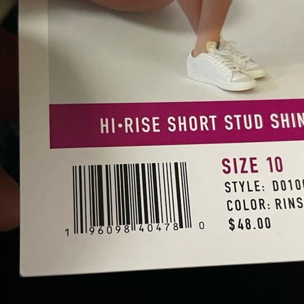 Faith Jeans Women's Hi-Rise Short Stud Shine size 10" - Picture 10 of 11
